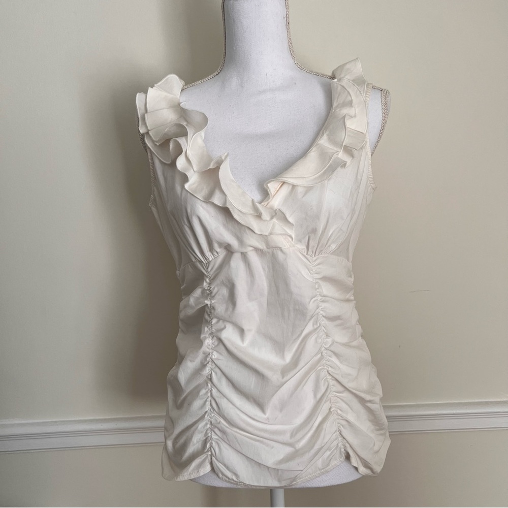 Pre-owned Nanette Lepore white sleeveless top